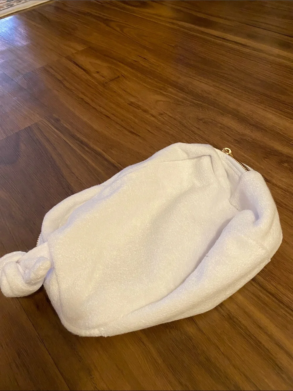 Stoney Clover Lane White Soft Zip Pouch Clutch
